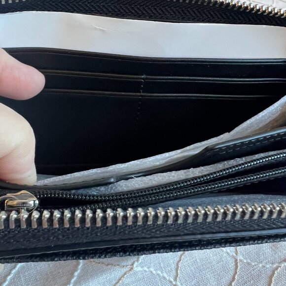 Michael Kors Copper Tech Zip Around Wallet Billfold MK Signature Canvas NWT - Picture 6 of 12